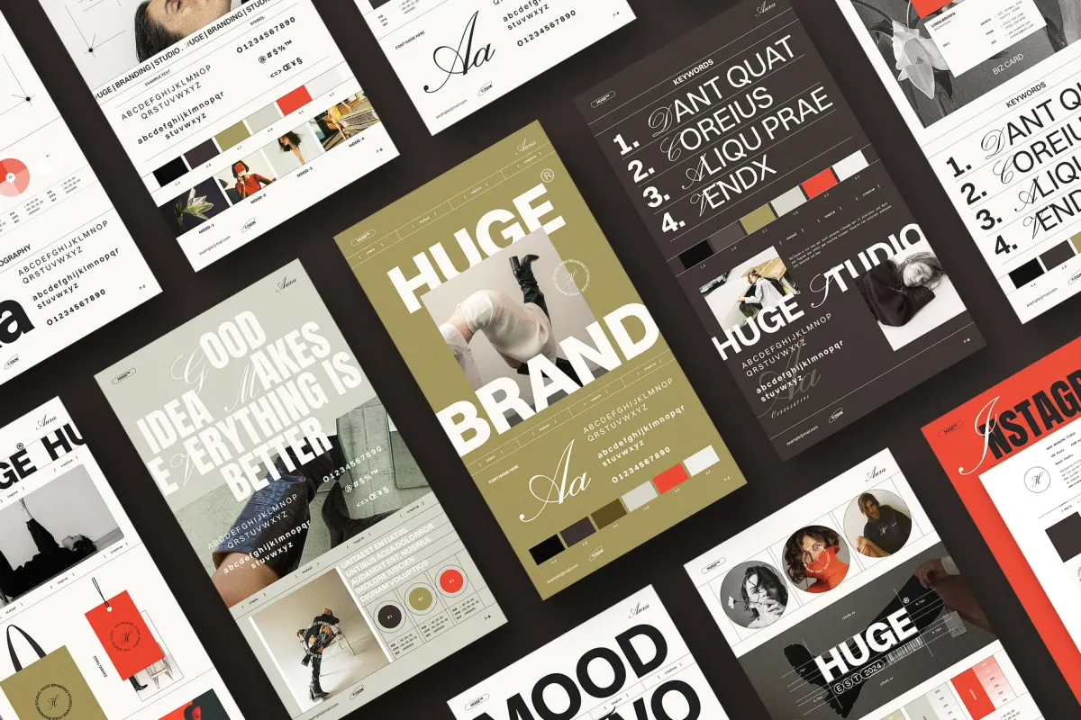 HUGE - Brand Identity Sheets Template