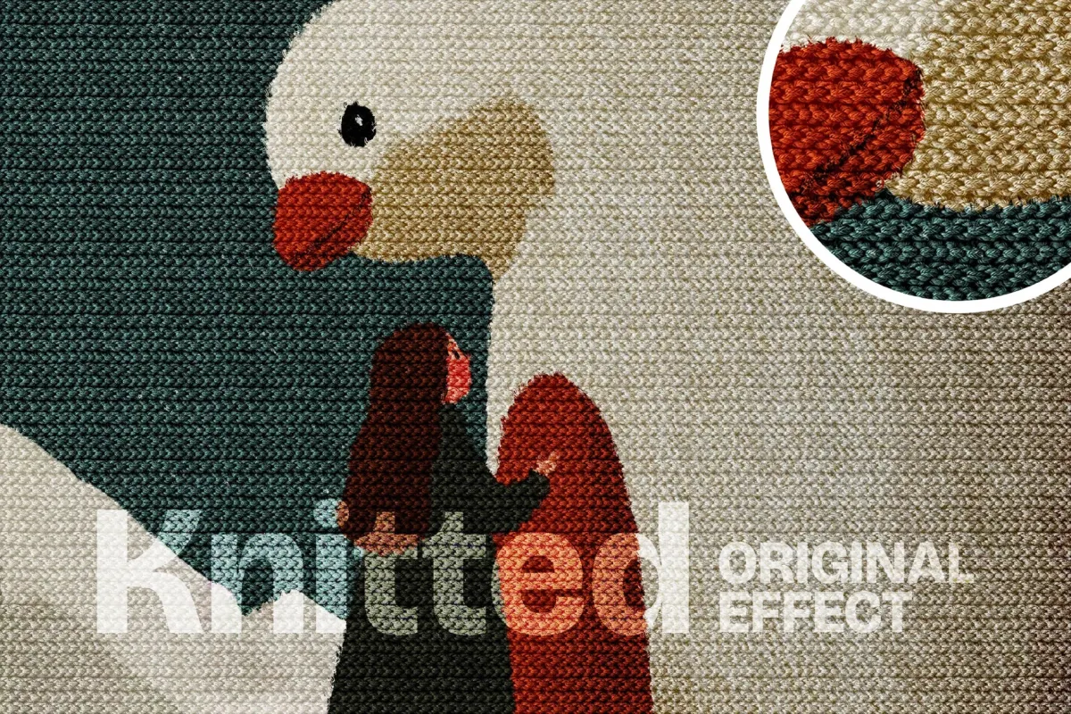 Knitted Photo Effect