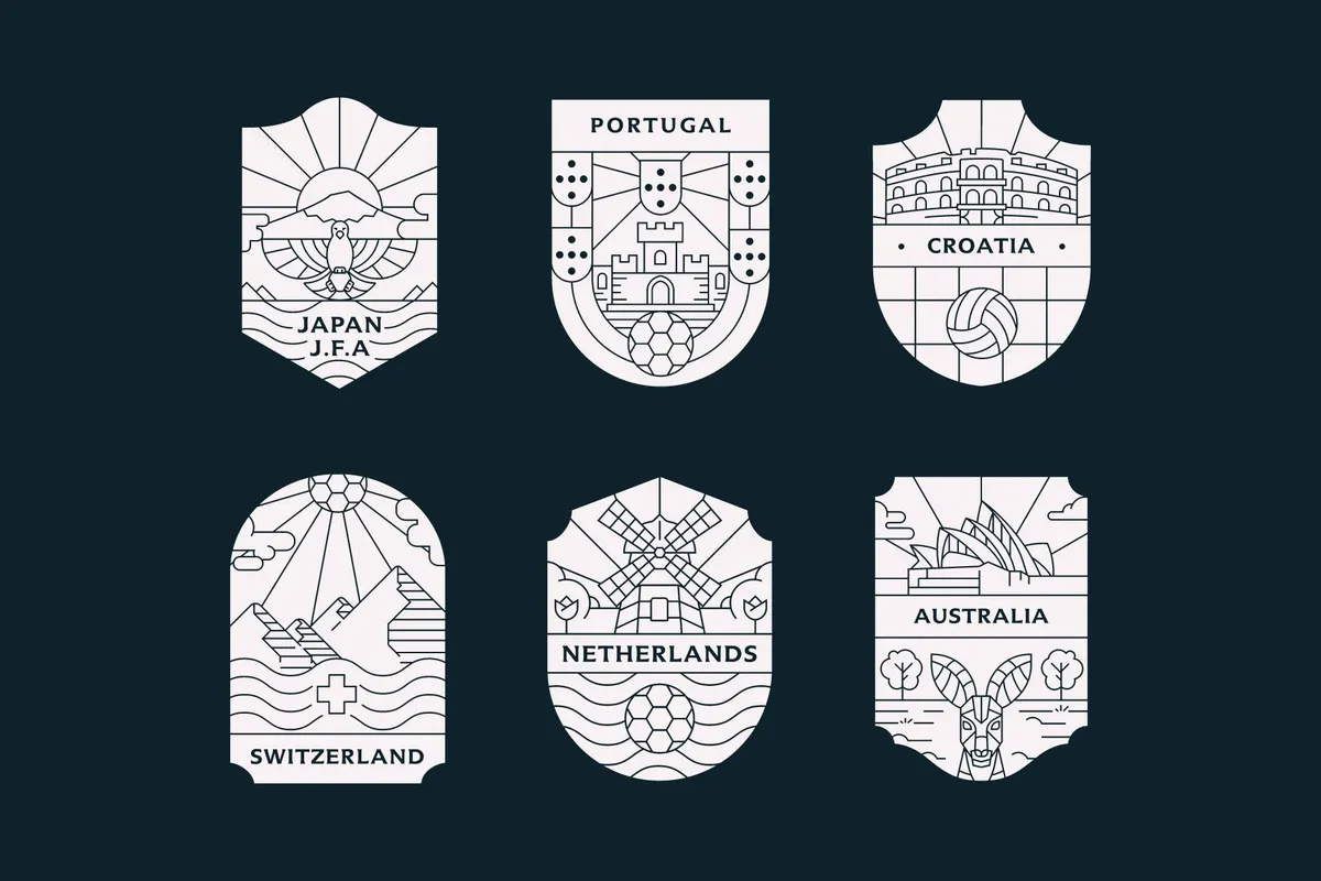 World Cup Team Badges Collection