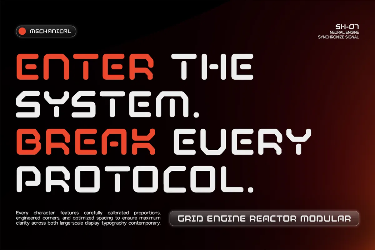 GC Adge - Futuristic Variable Tech Sans Font