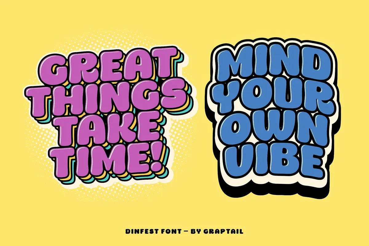 Dinfest Bold — Retro Font