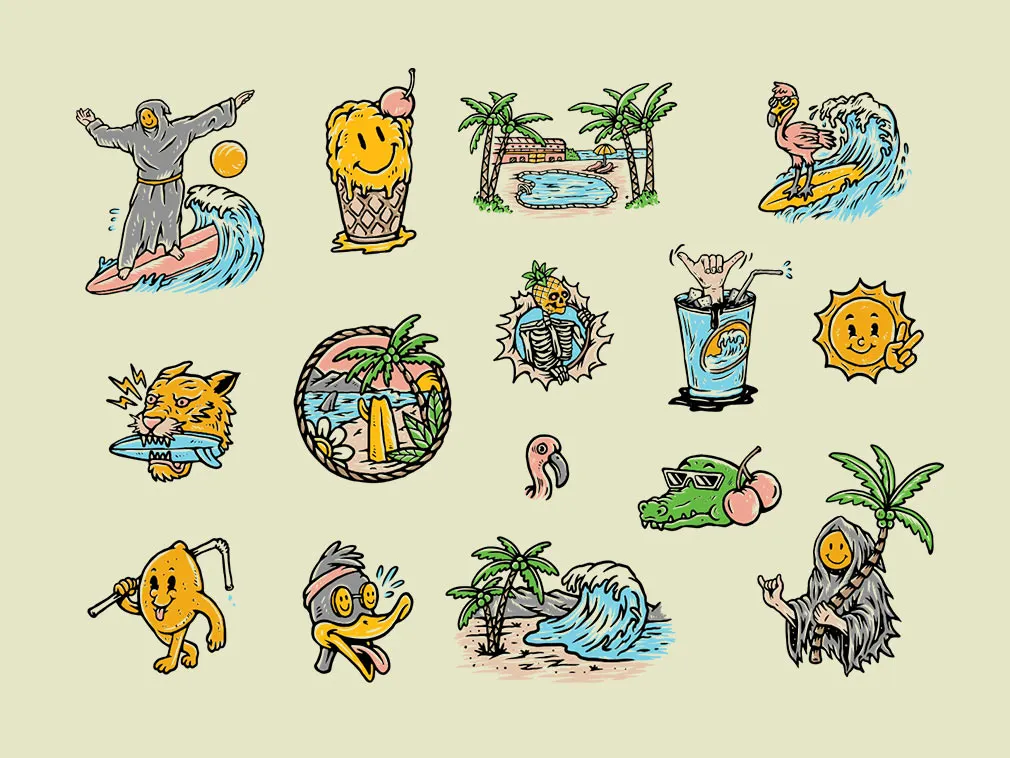 Summer Punch Illustrations