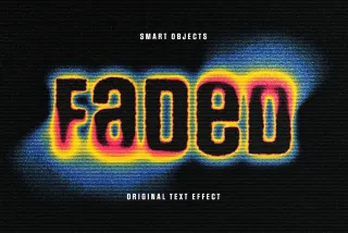 Blurred Halftone Text Effect