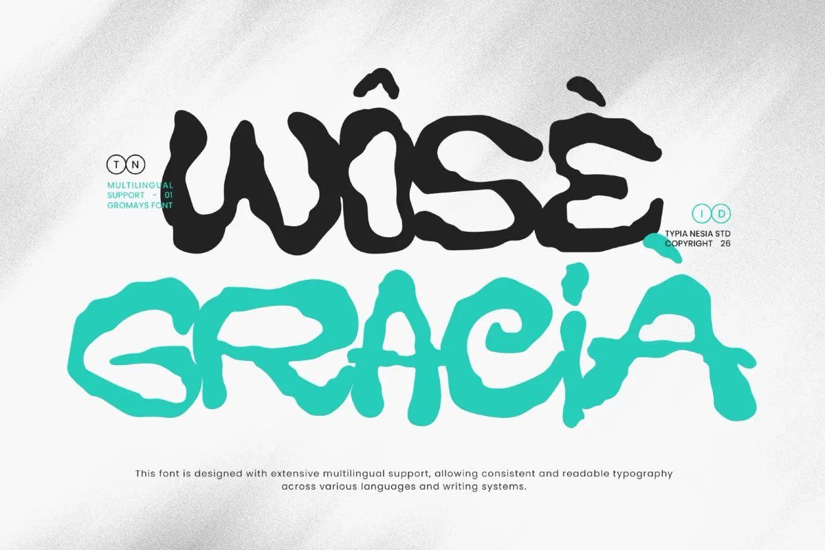 Gromays - Trippy Psychedelic Display Font