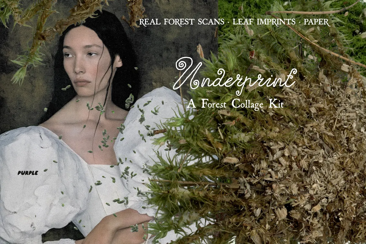 Underprint: Forest Collage Material Kit