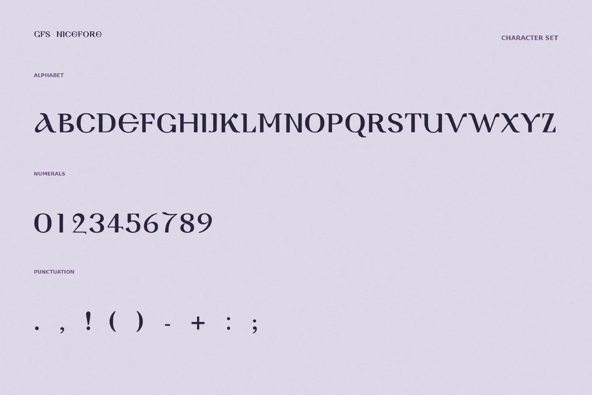 GFS Nicefore - Free Greek Font