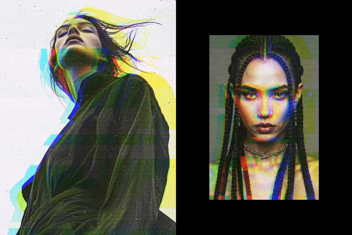 Glitch Retro Photo Effect