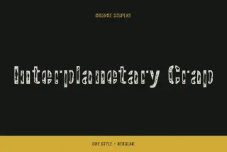 Interplanetary Crap - Grunge Military Font