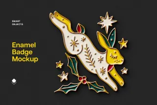 Enamel Badge Mockup