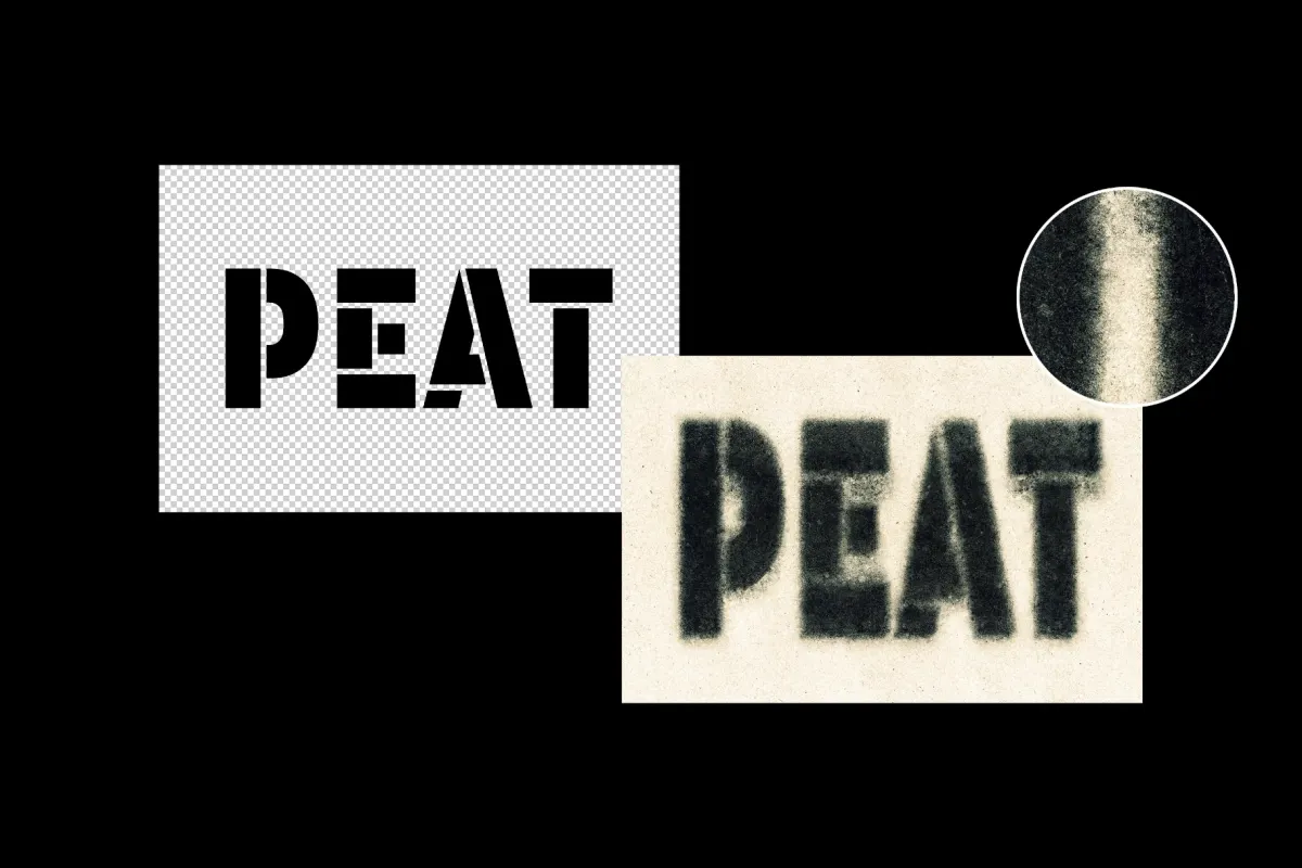 Mossy Charcoal Dust Text Effect