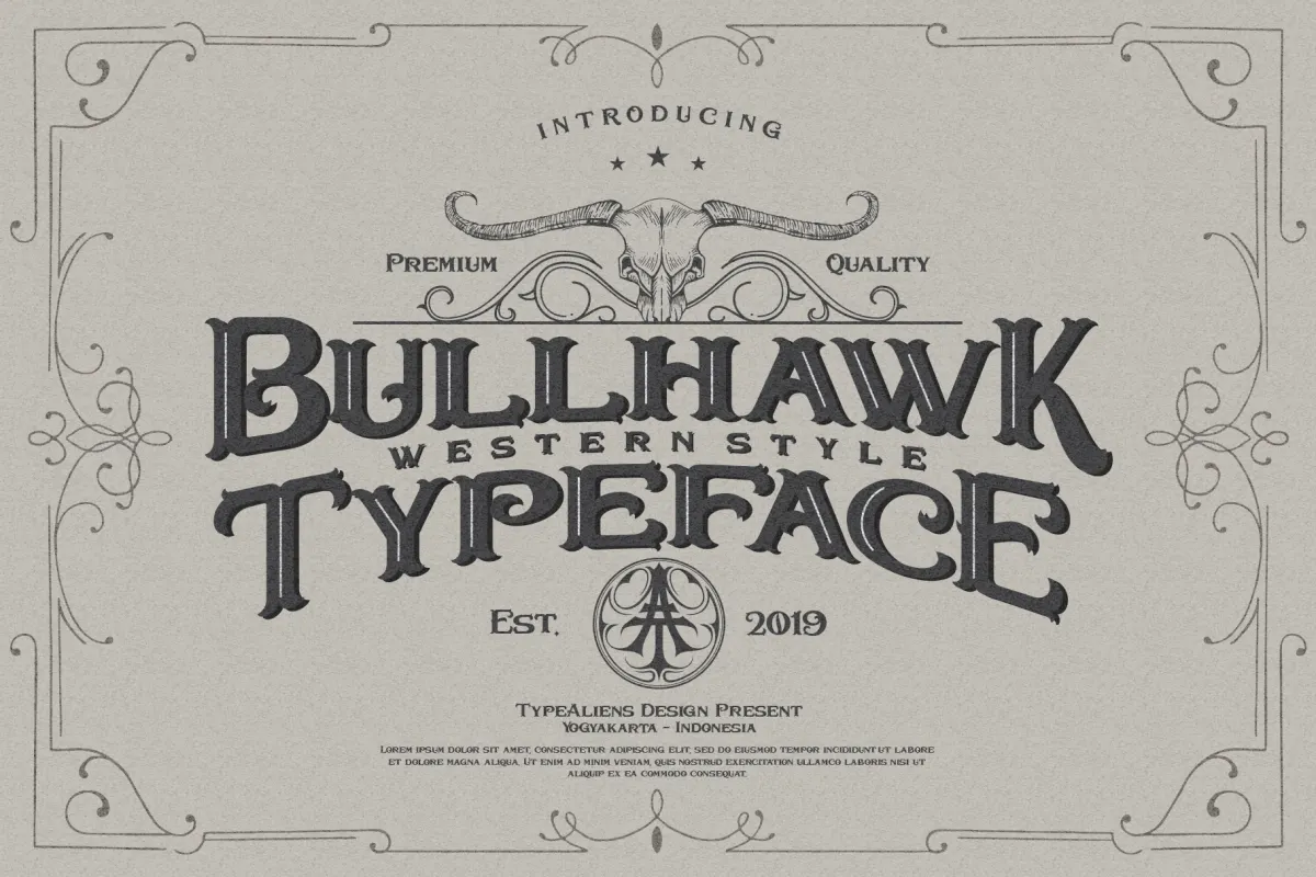 Bullhawk - Vintage Western Font