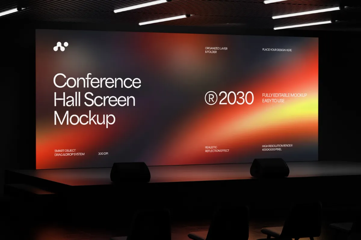 Conference Hall Screen Mockup