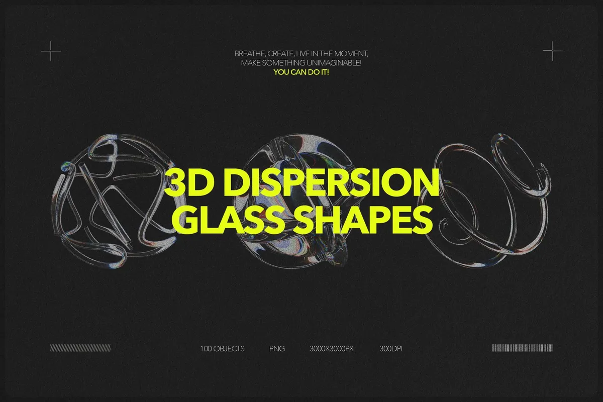 3D Dispersion Glass Shapes