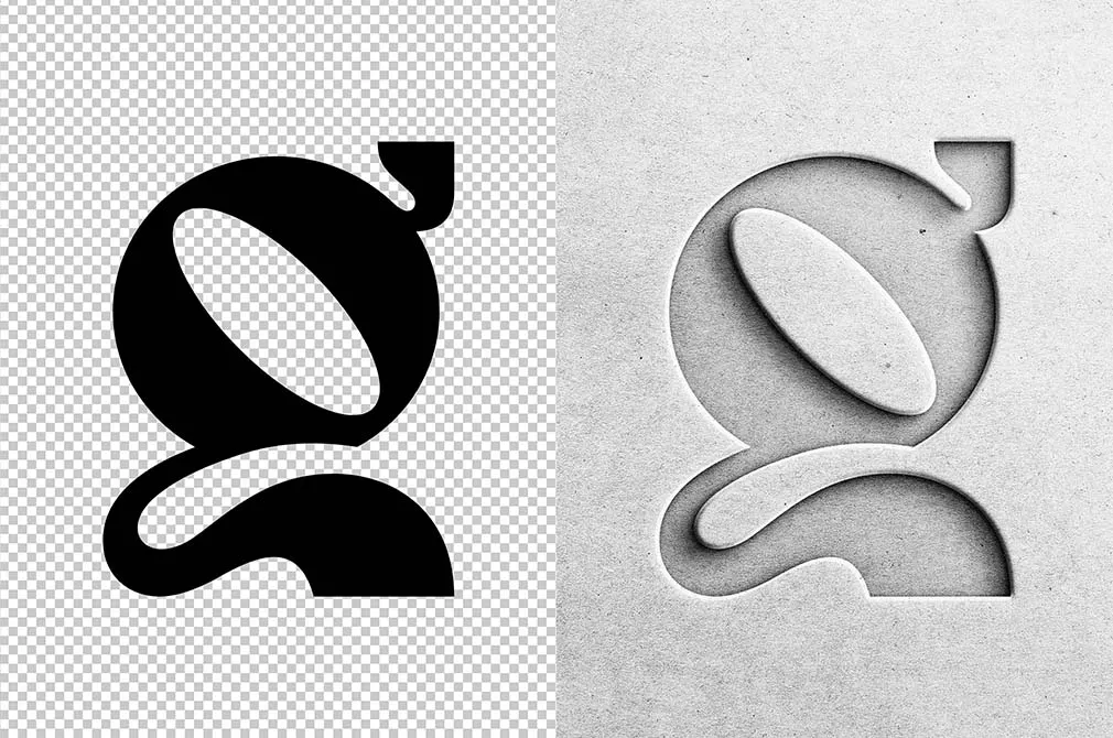 White Cutout Paper Mockup