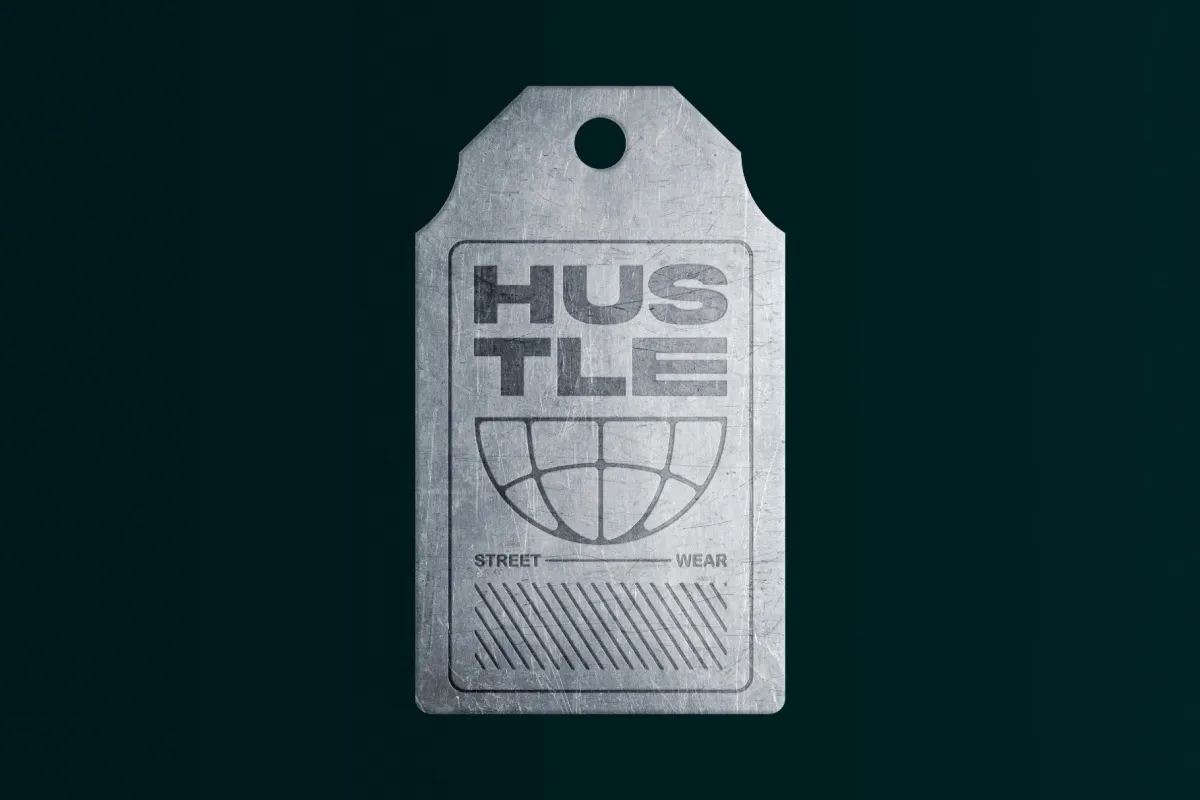 Metallic Tag Mockup