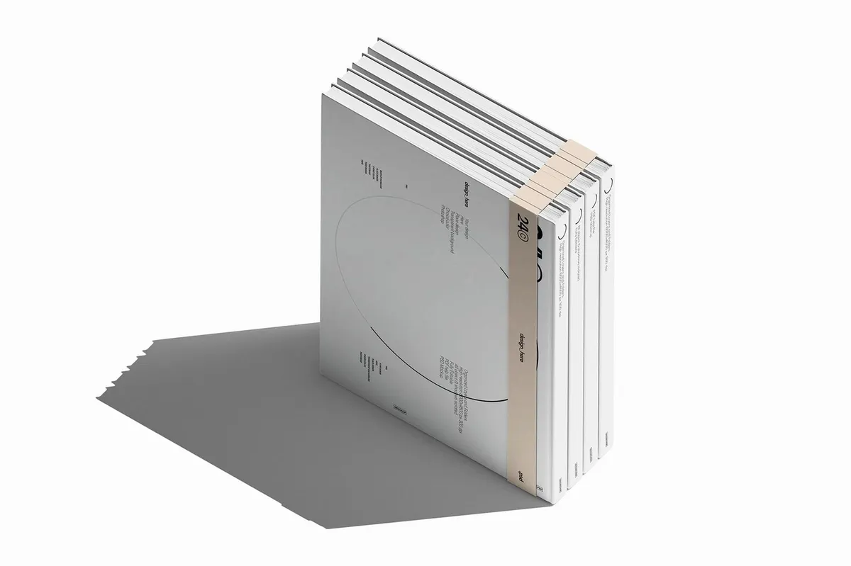 Minimalist Hardcover Stack Mockup