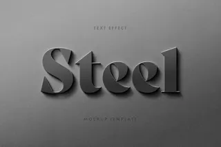 Sharp Steel Logo Mockup