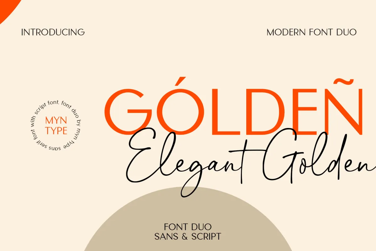 Elegant Golden - Font Duo