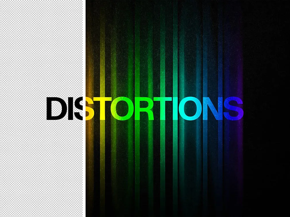 Color Distortion Text Effect