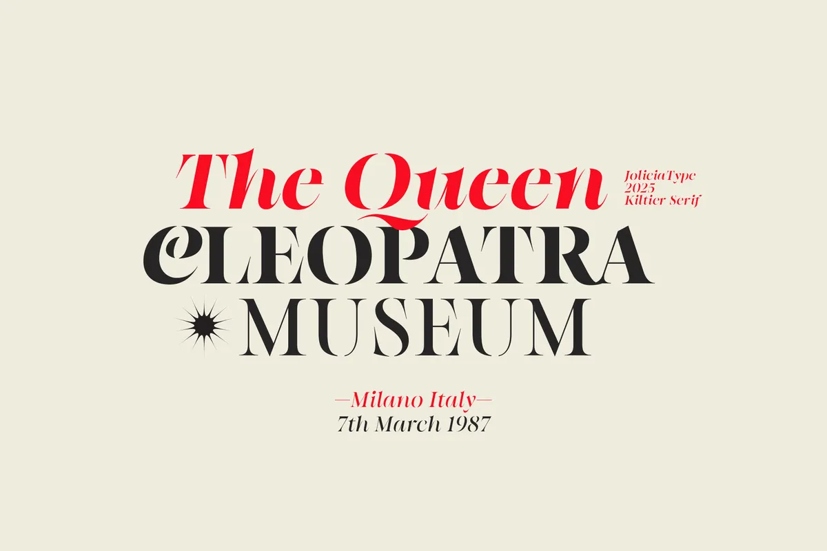 Kiltier - High Contrast Serif Font