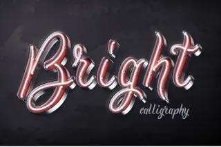 Bright Calligraphy PSD Typeface