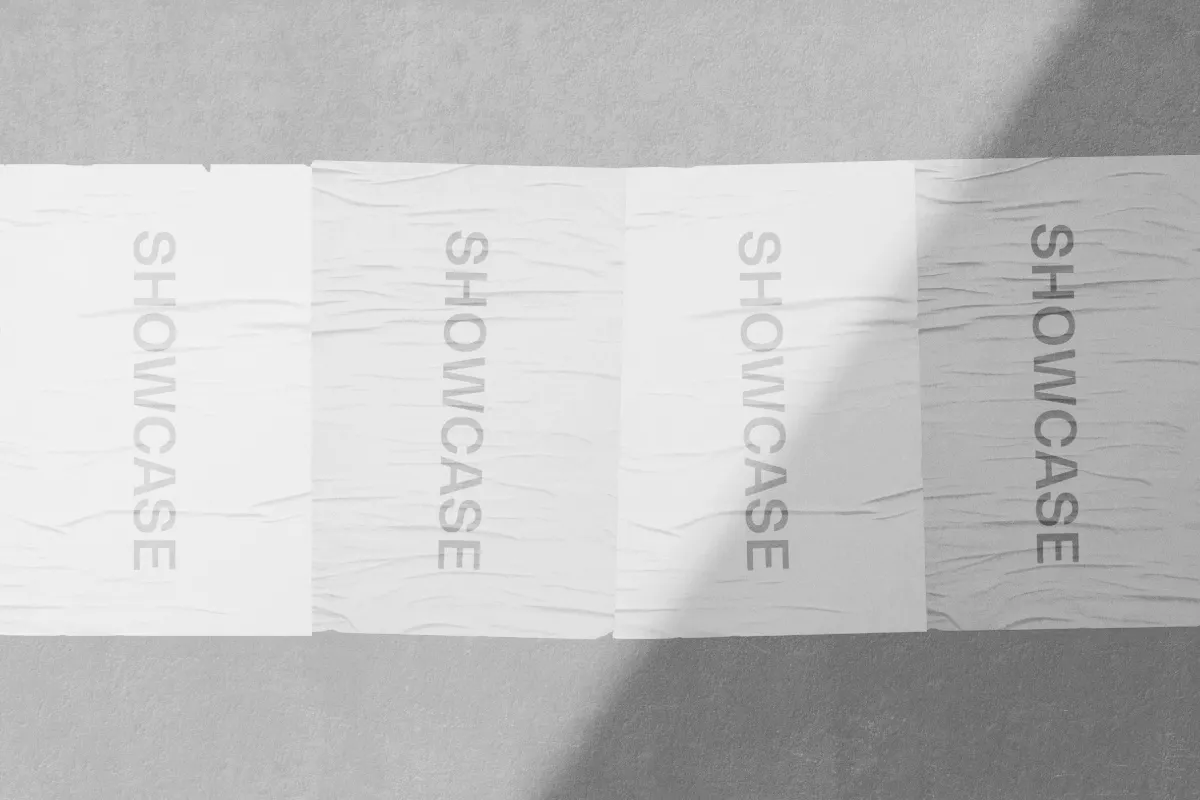 Overlaid Glued Posters Mockup