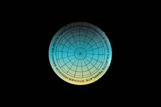 Distressed Round Sticker Mockup