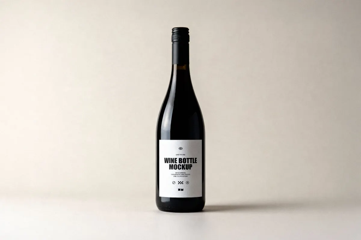Screw-cap Wine Bottle Mockup