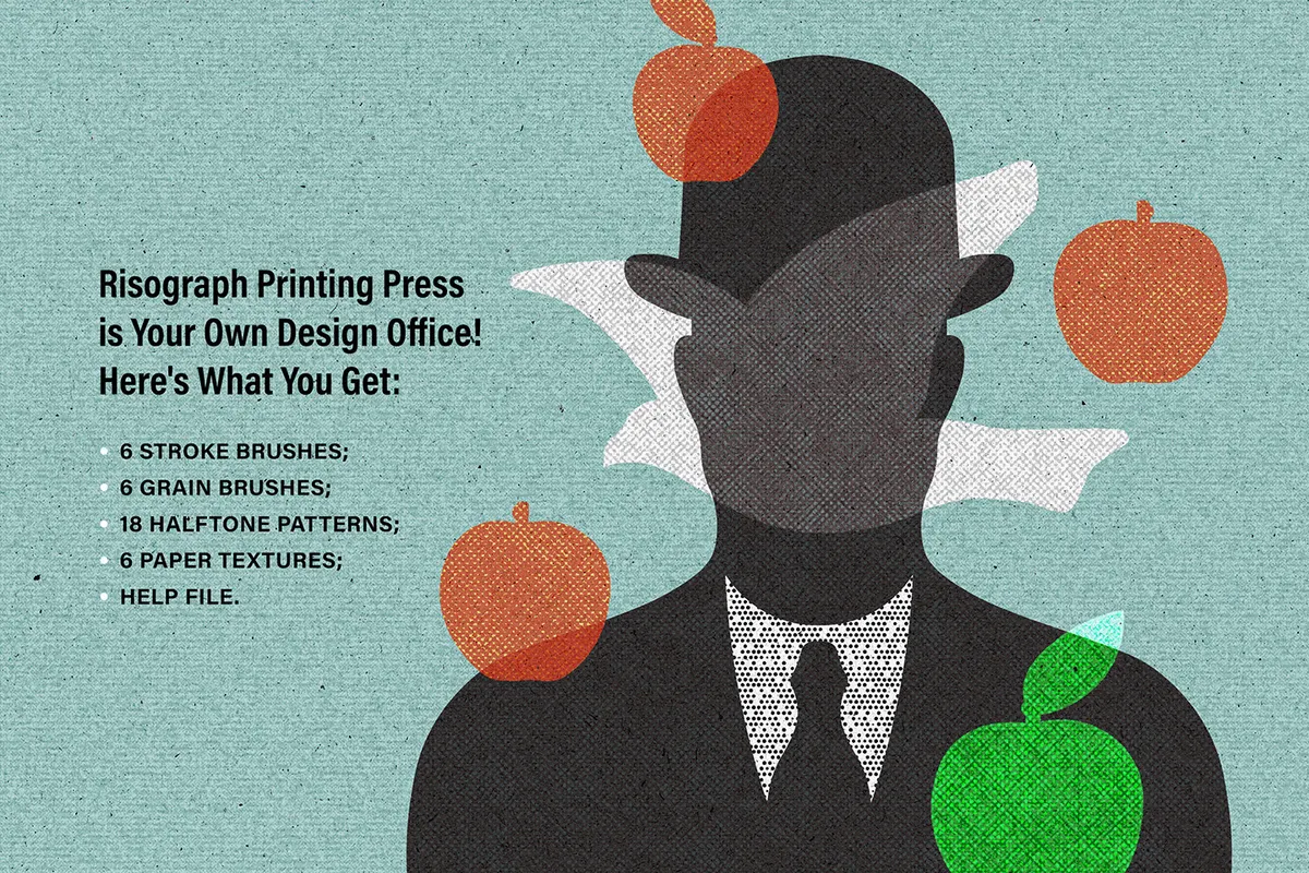 Printing Press Illustrator Brushes