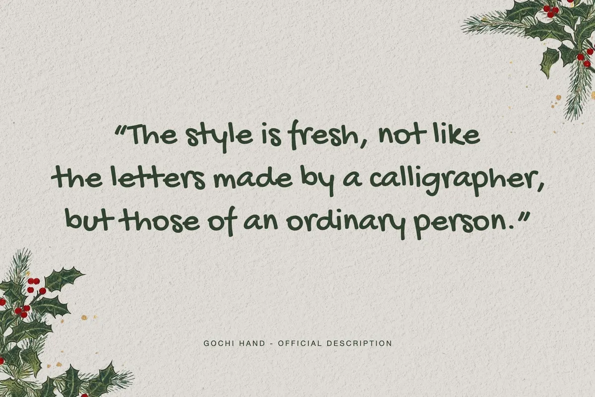 Gochi Hand — Free Christmas Handwriting Font