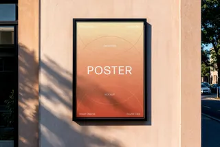 Outdoor Framed A4 Poster Mockup