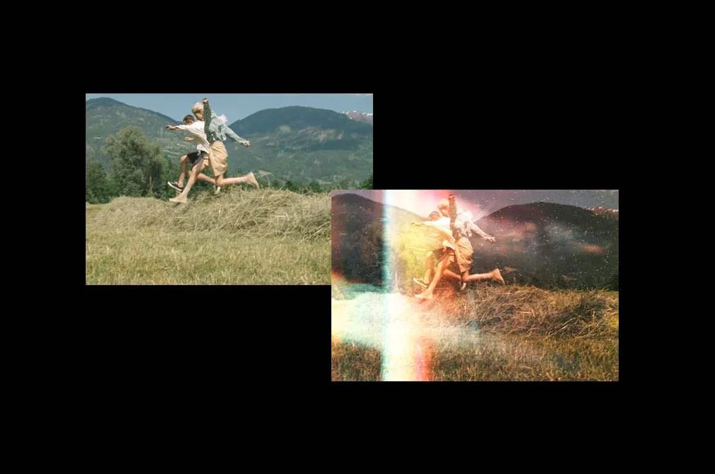 Film Burn Light Leak Overlay