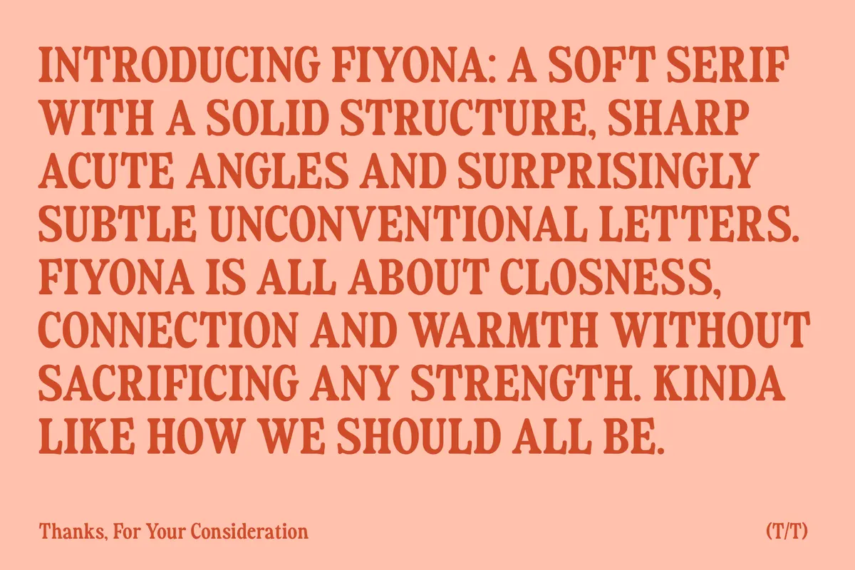 Fiyona - Retro Soft Serif Font Family