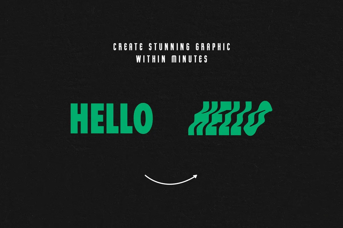 Transmission Warp Text Effects