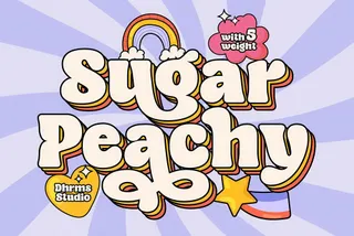 Sugar Peachy - Retro Soft Family