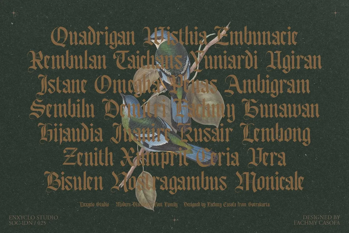 Bageshron Blackletter Font Family