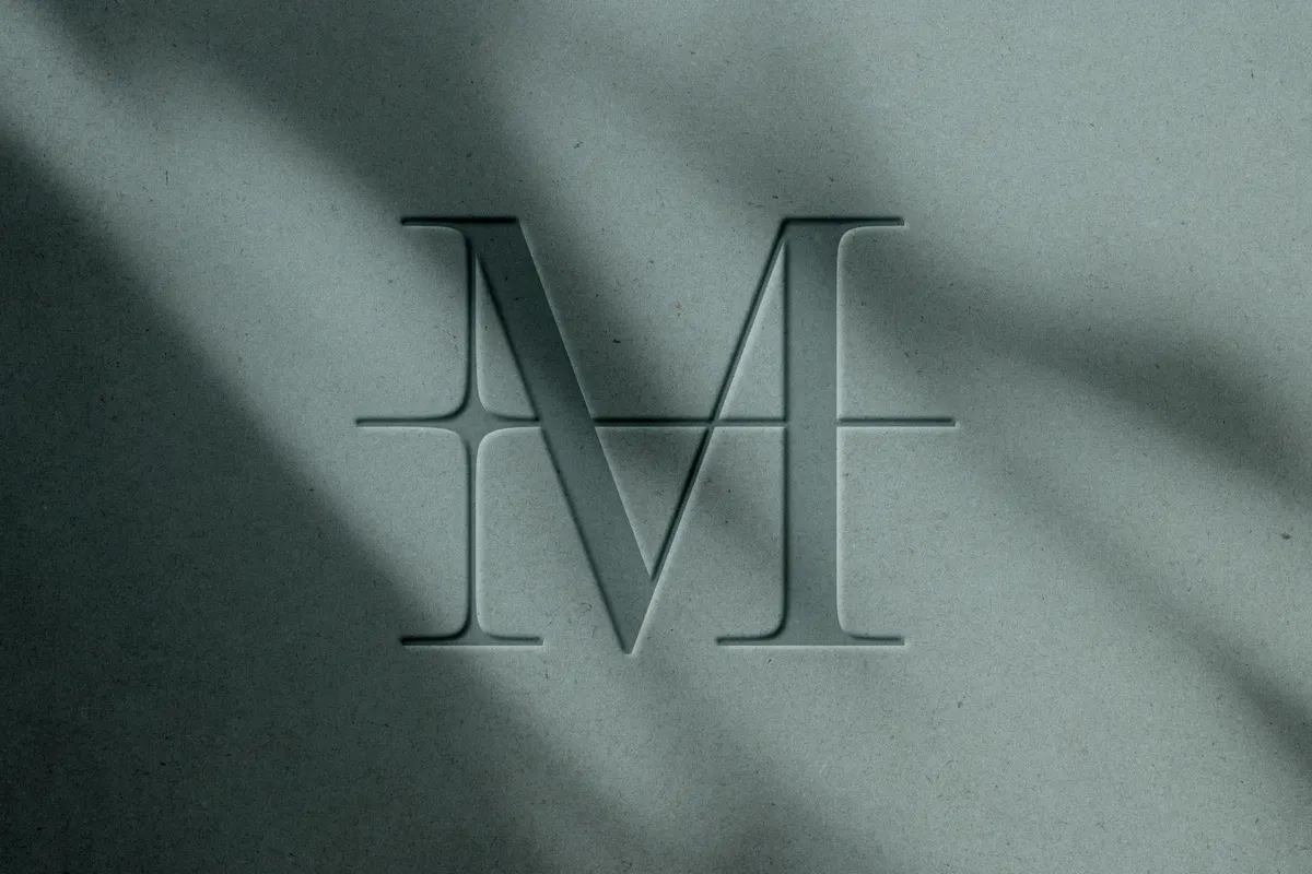 Debossed Paper Logo Mockup