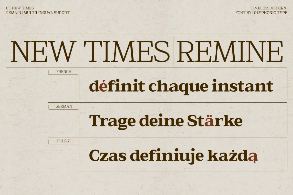 GC New Times Remain - Modern Serif Font