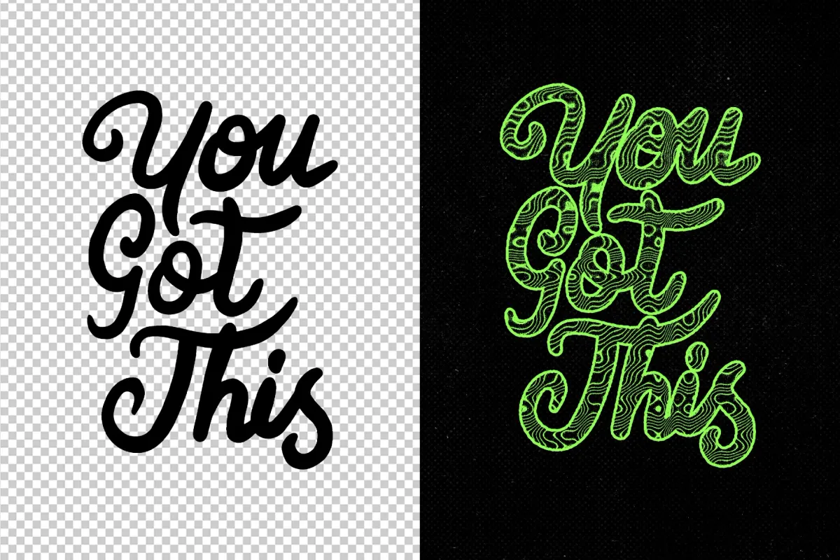 Trippy Ink Stamp Text Effect