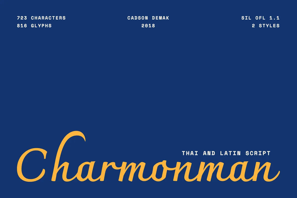 Charmonman — Free Thai Calligraphy Font