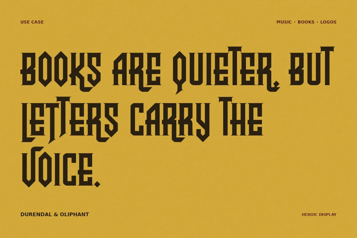 Durendal & Oliphant - Fantasy Book Font