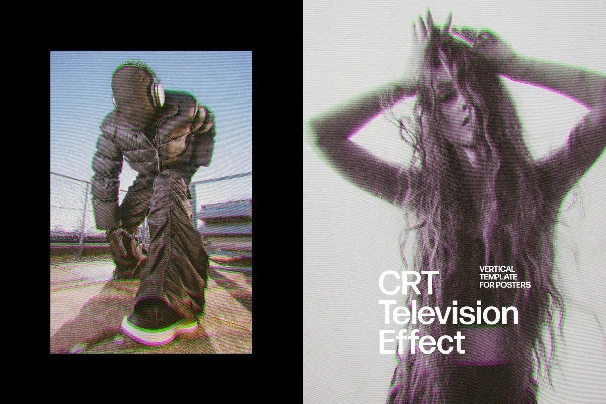 CRT Television Poster Photo Effect