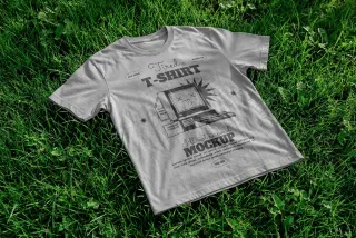 T-shirt On Grass Mockup