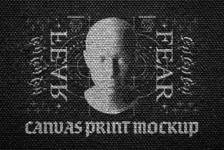 Canvas Fabric Print Mockup