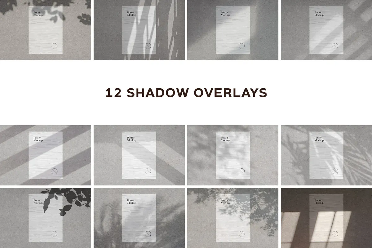 Glued Poster Mockups Collection