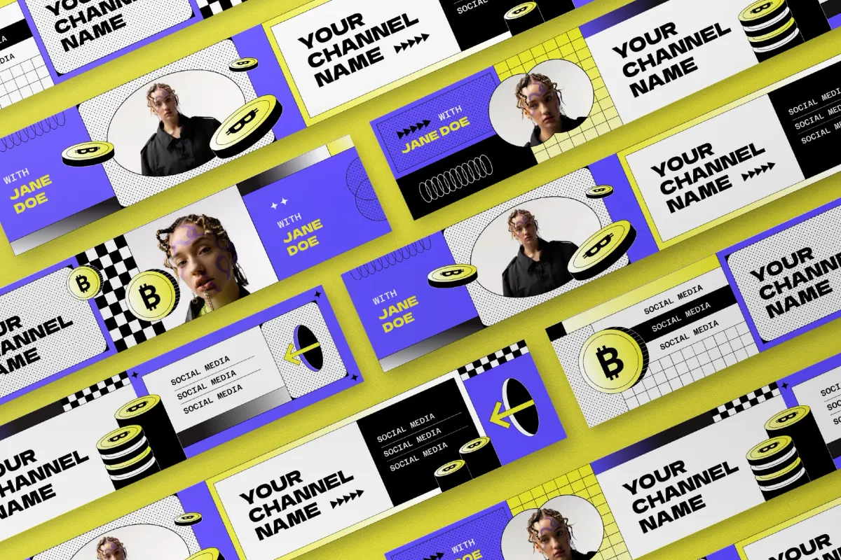 Purple Flat Design Crypto Youtube Cover