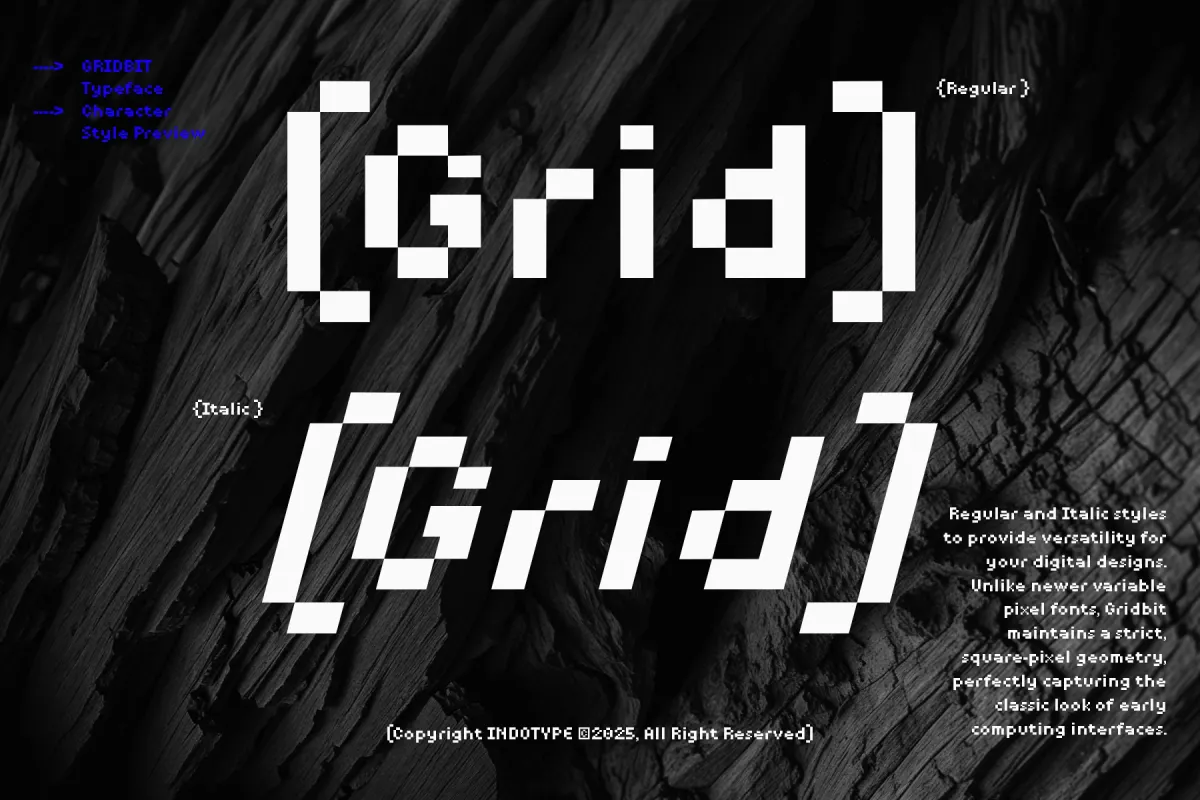 Gridbit - Digital Pixel Font