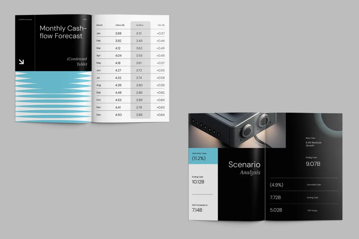 Geometric Cashflow Forecast Report Word Template