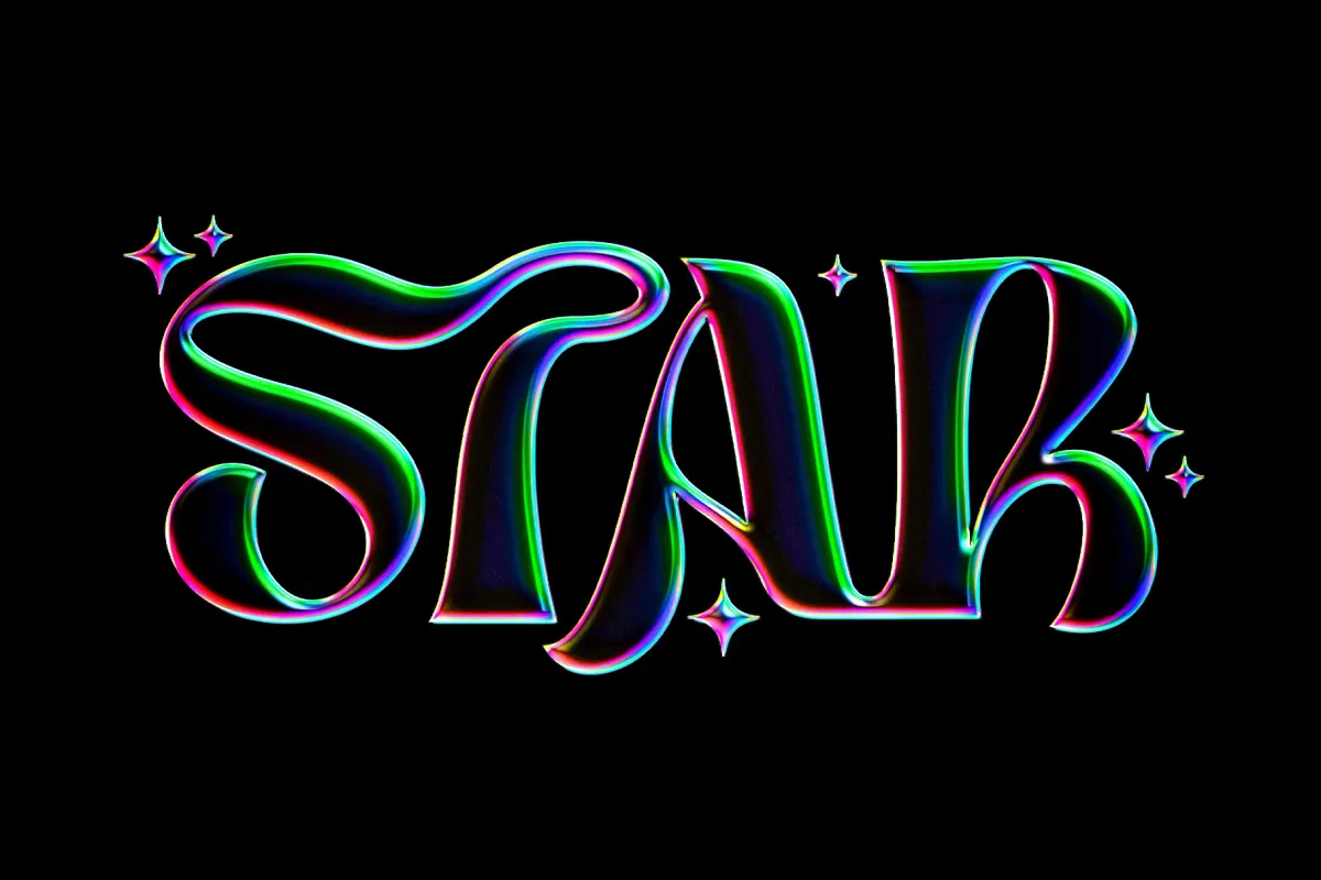Galaxy Chrome Text & Logo Effect