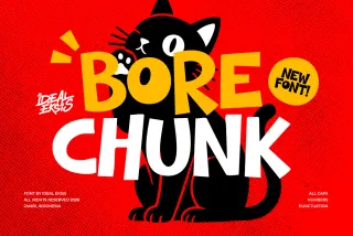 Bore Chunk - Chunky Cartoon Display Font